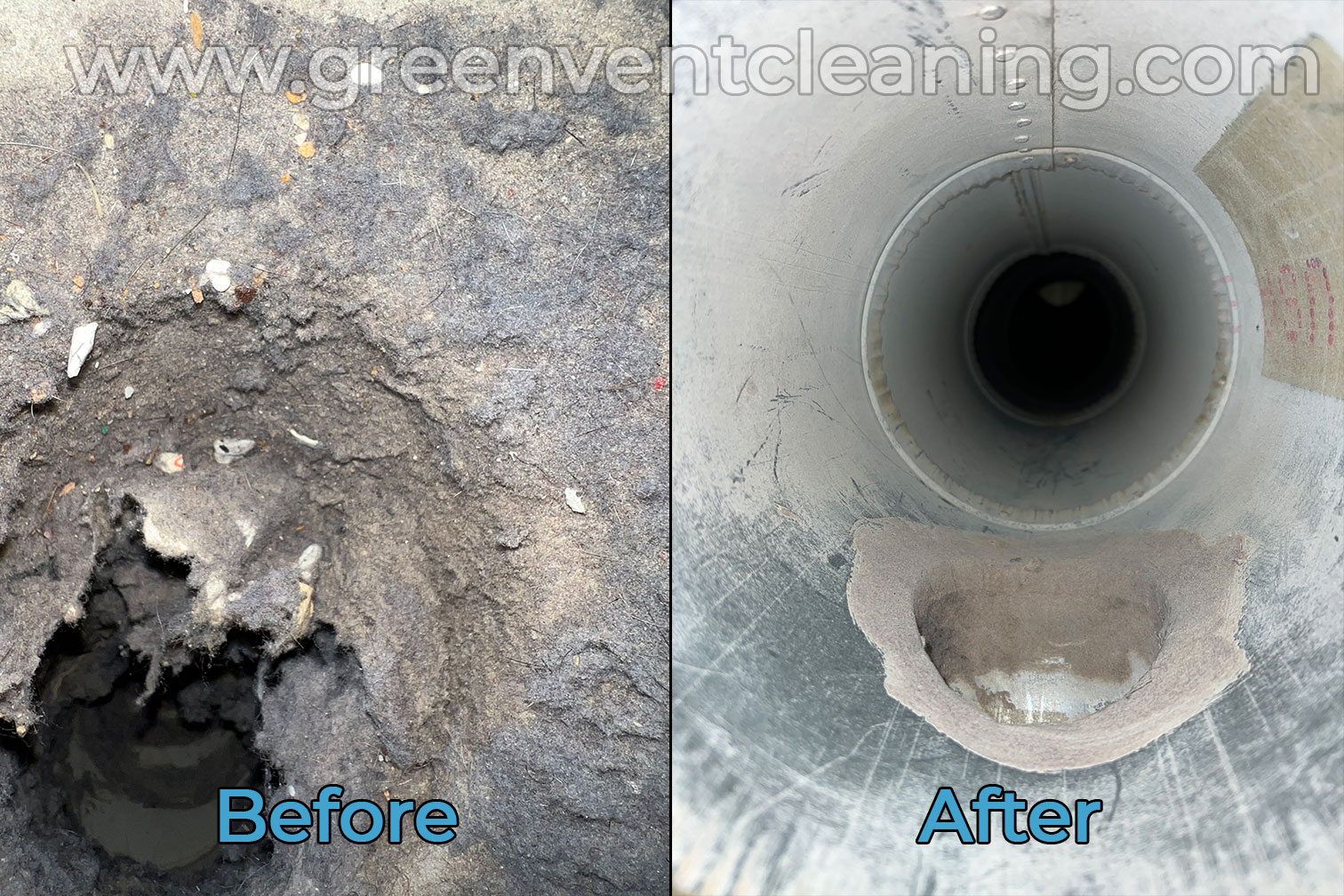 Dryer Vent Lines Before & After Upstate NY