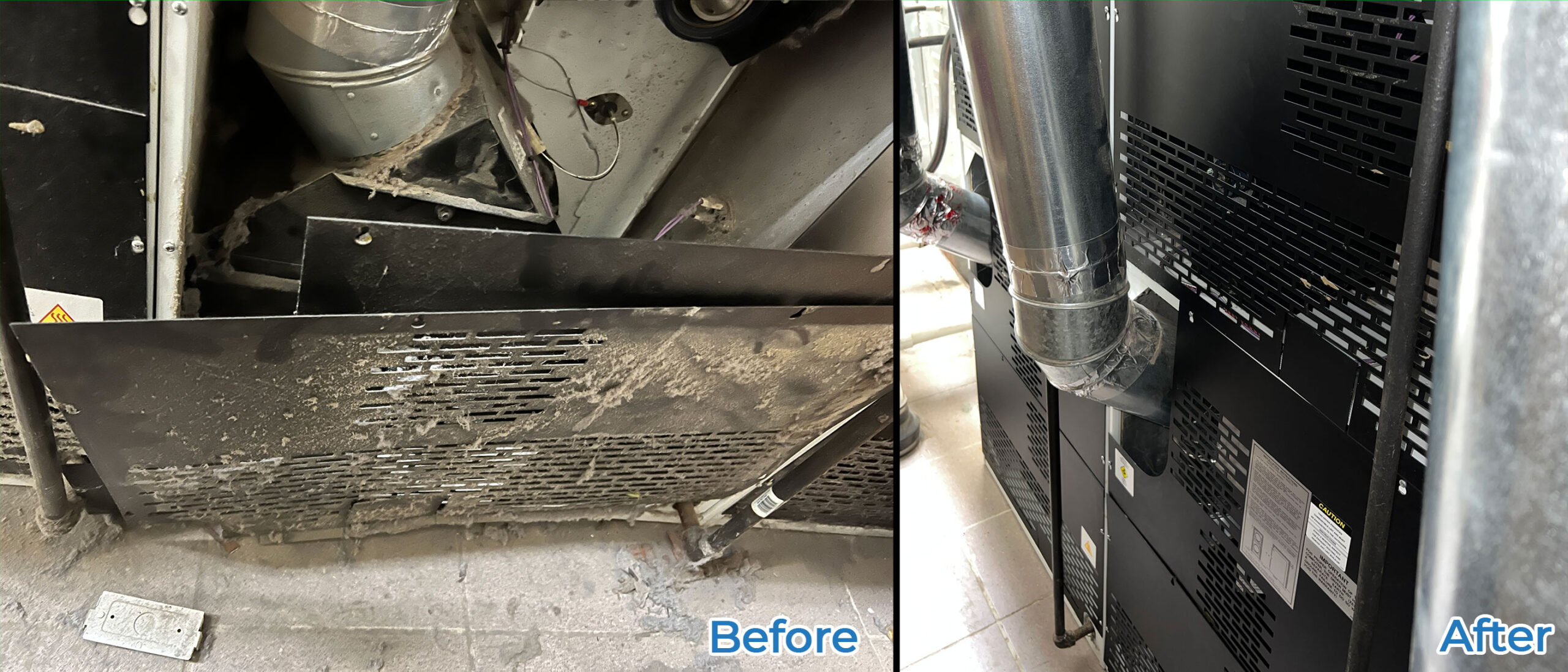 DryerPanelsCleanedVacuumed3 Laundromat Dryer Cleaning Before and After Mexico NY